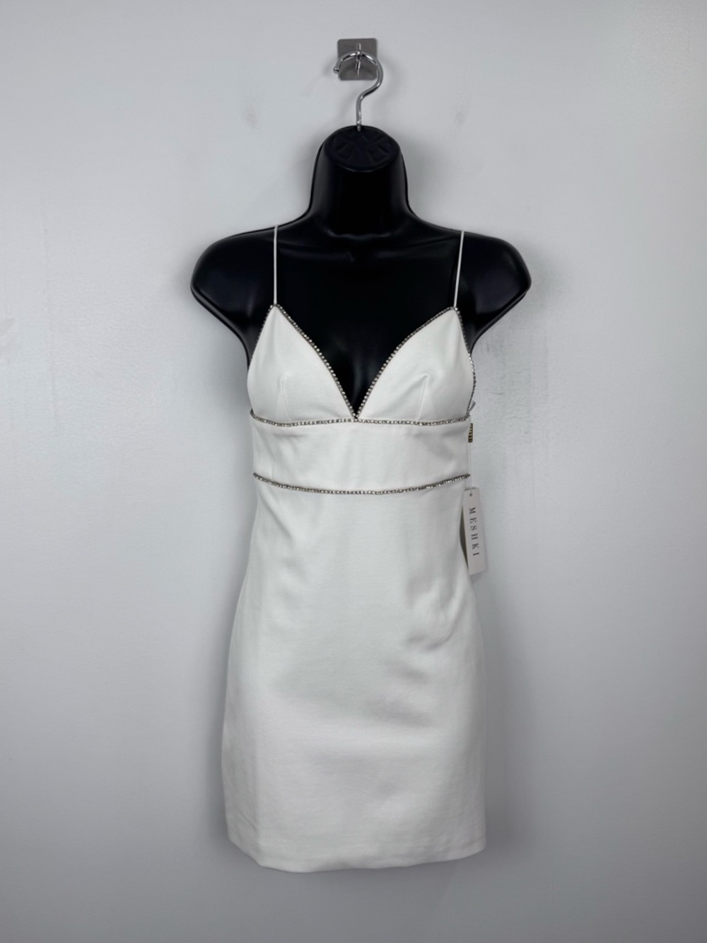 NWT Meshki Women Iyanna Diamente Trim Mini Dress Size XS